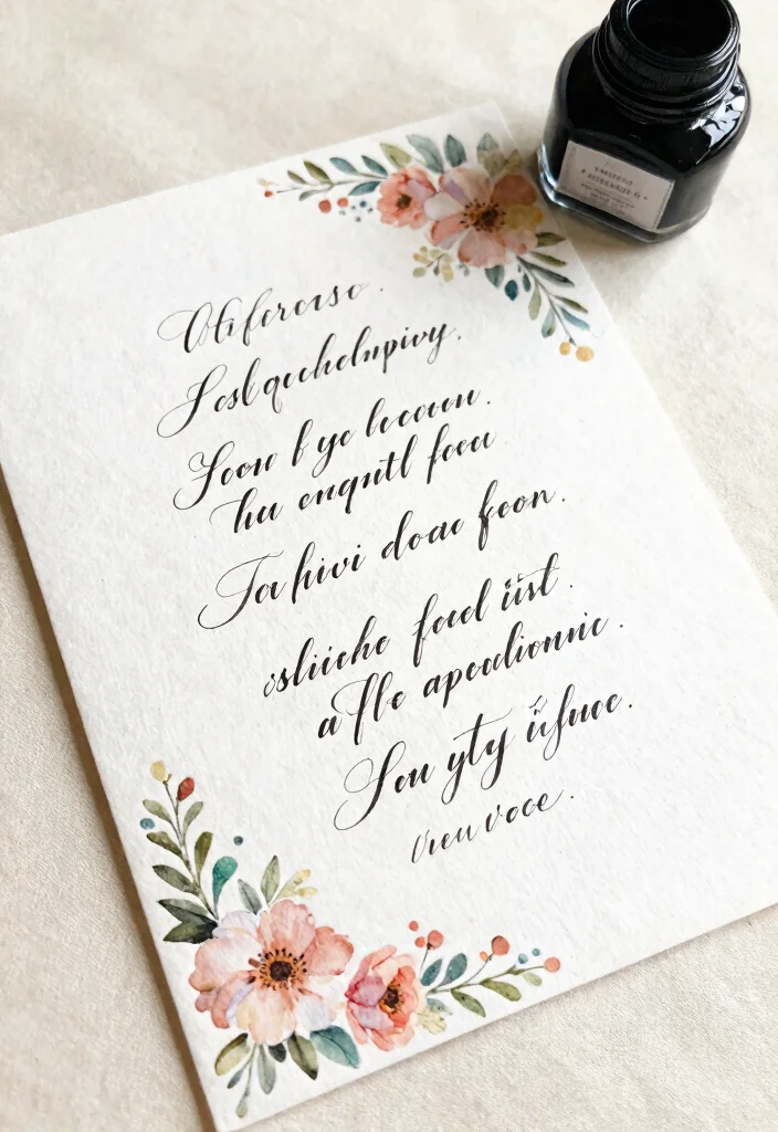 17 Custom Elegant Wedding Invitations That Perfectly Match Your Wedding Theme! - 16. Artistic Touch: Custom Calligraphy Invitations 1