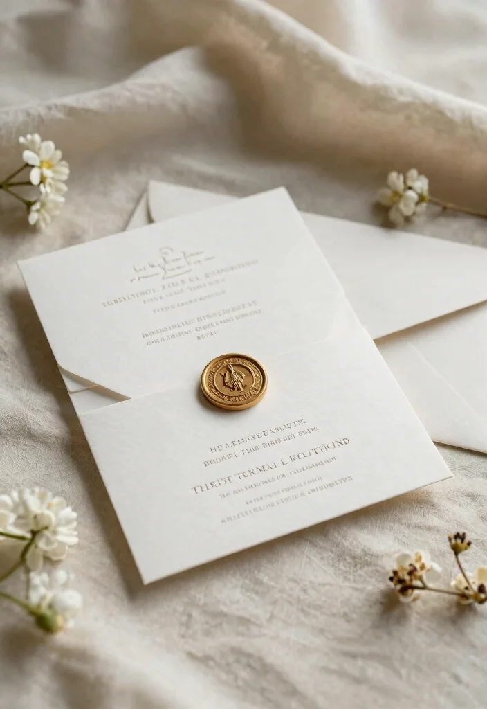 17 Custom Elegant Wedding Invitations That Perfectly Match Your Wedding Theme! - 17. Classic Romance: Classic Folded Invitations 1