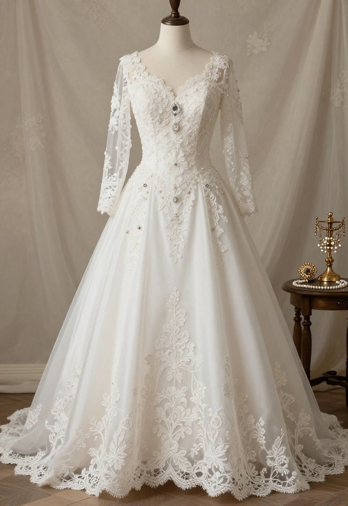17 Vintage Decor Ideas for Your Dream Wedding Theme (Don't Miss #5!) - 14. Vintage-Inspired Wedding Attire 1