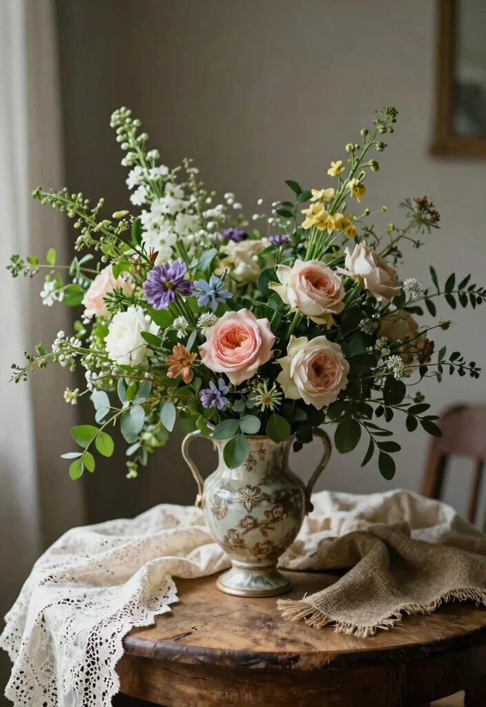 17 Vintage Decor Ideas for Your Dream Wedding Theme (Don't Miss #5!) - 4. Vintage-Inspired Floral Arrangements 1