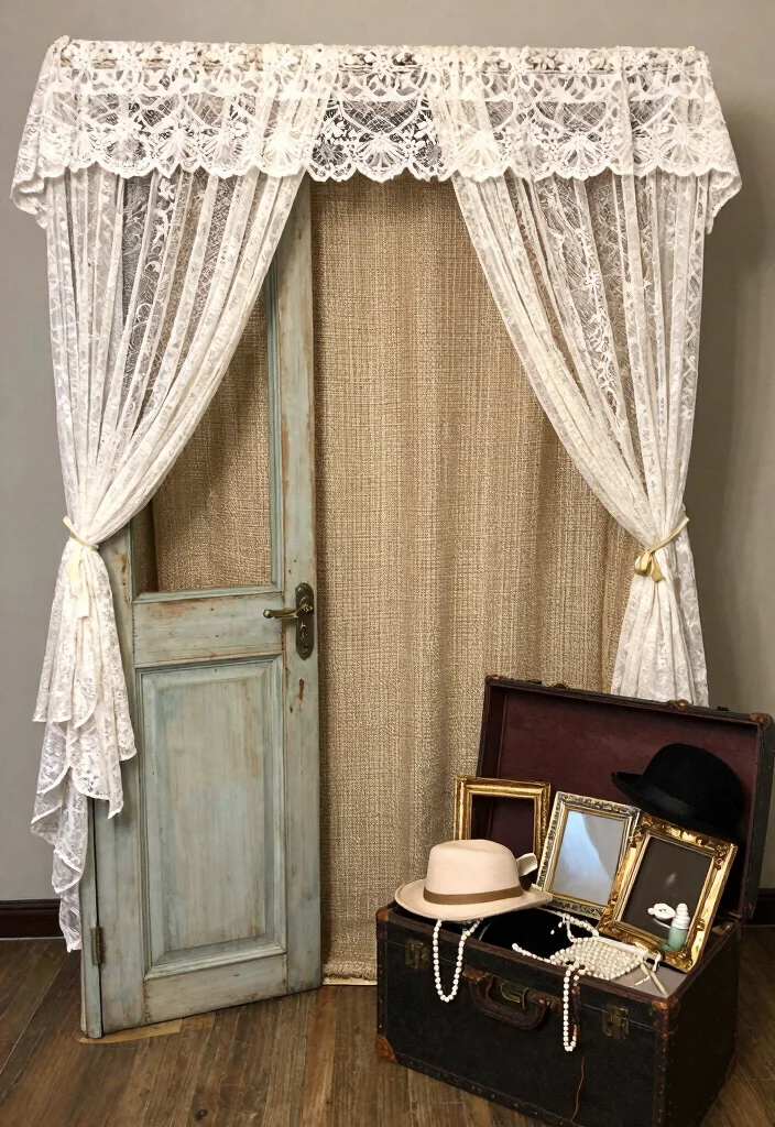 17 Vintage Decor Ideas for Your Dream Wedding Theme (Don't Miss #5!) - 6. Vintage Photo Booth 1