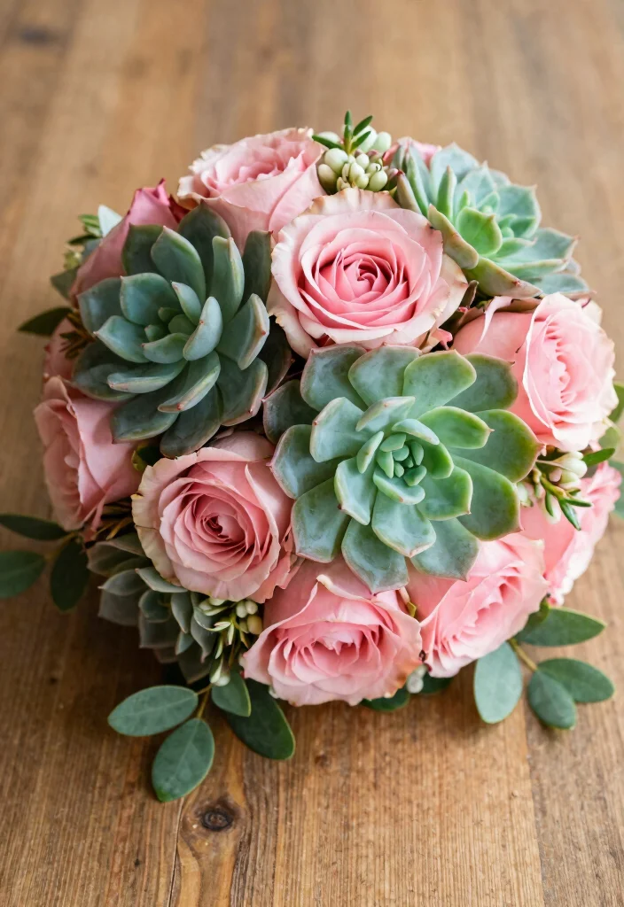 18 Stunning Bridal Flowers That Will Make Your Heart Skip a Beat (Check Out #3!) - 11. Unique Succulent Combinations 1