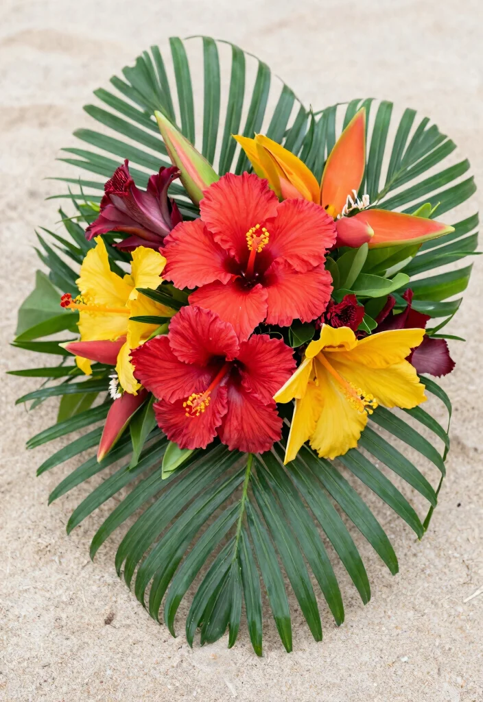 18 Stunning Bridal Flowers That Will Make Your Heart Skip a Beat (Check Out #3!) - 16. Beachy Tropical Blooms 1