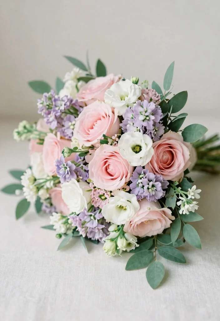 18 Stunning Bridal Flowers That Will Make Your Heart Skip a Beat (Check Out #3!) - 17. Soft Pastel Palette 1