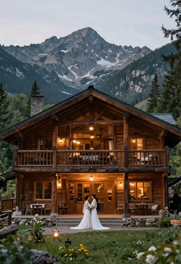21 Charming Wedding Venue Ideas That Will Make Your Heart Skip a Beat! - 18. Mountain Lodge 1