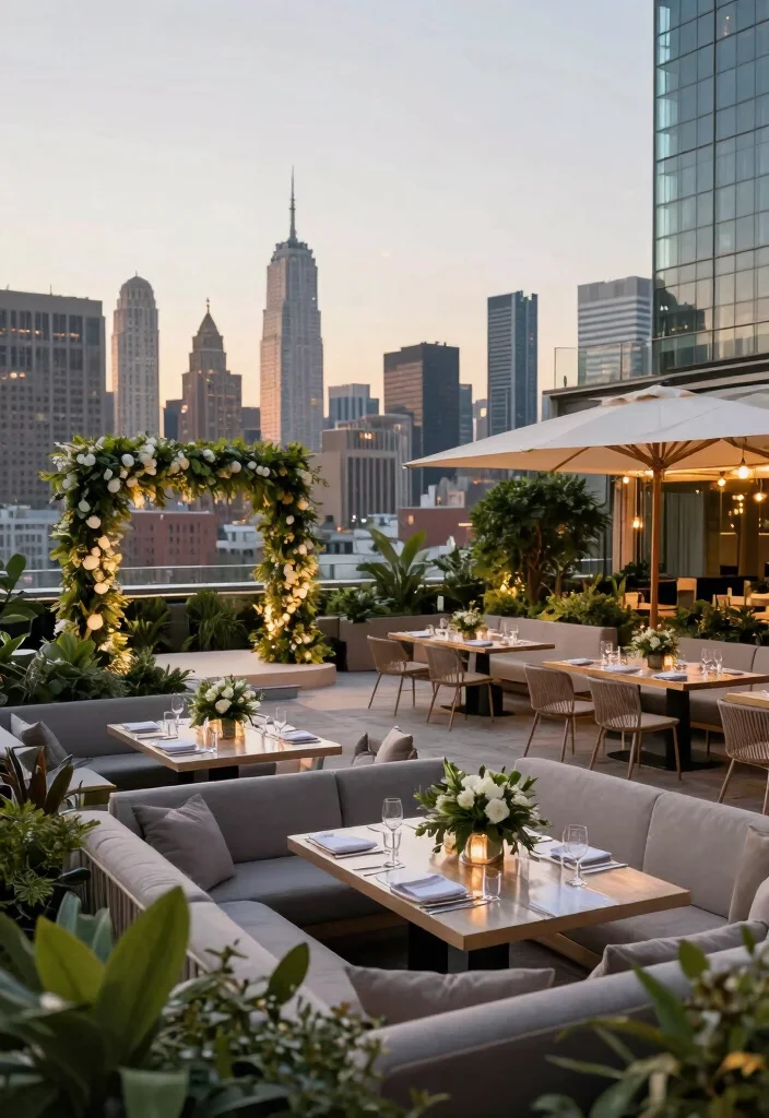 21 Luxurious Outdoor Wedding Venues That Redefine Elegance (You Can't Miss #4!) - 14. Urban Rooftop Oasis 1