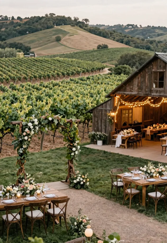 21 Luxurious Outdoor Wedding Venues That Redefine Elegance (You Can't Miss #4!) - 5. Rustic Vineyard Bliss 1