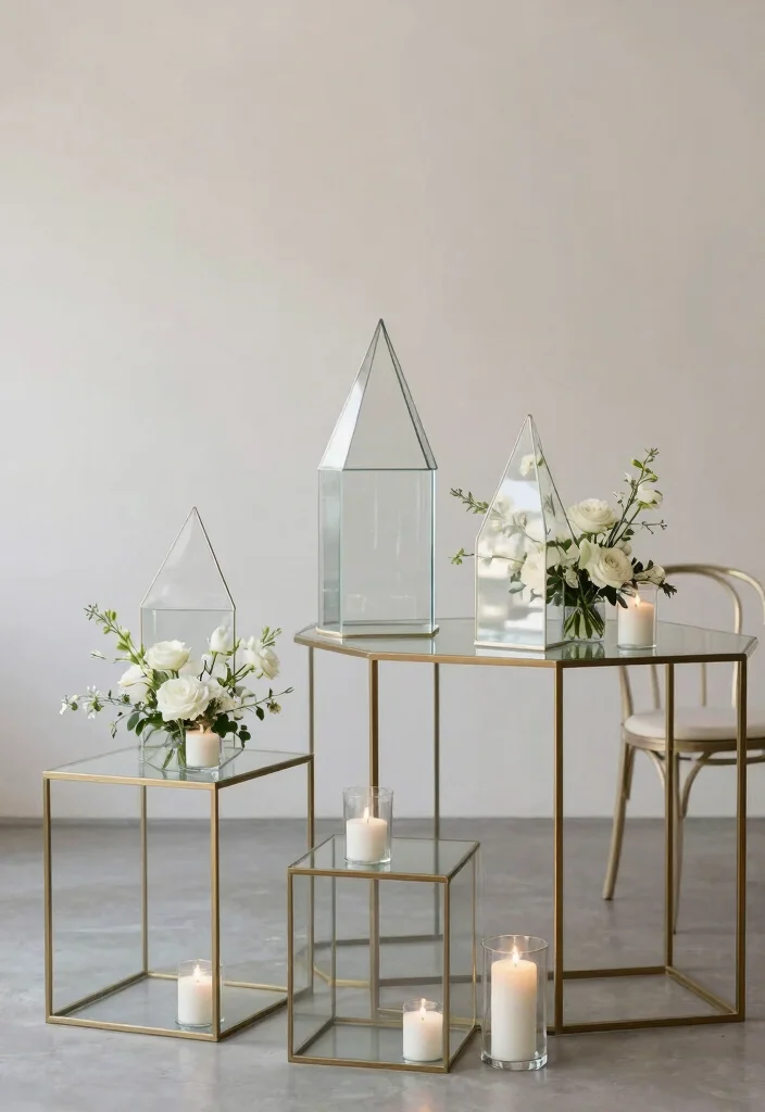 21 Themed DIY Wedding Decorations That Are Totally Eye-Catching! - 16. Minimalist Geometric Decor 1