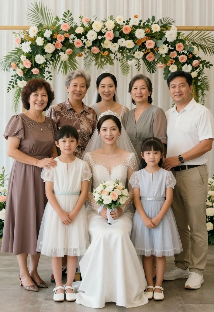22 Detailed Wedding Photography Poses That Showcase Your Story (You’ll Be Amazed by #8!) - 16. The Family Portrait 1