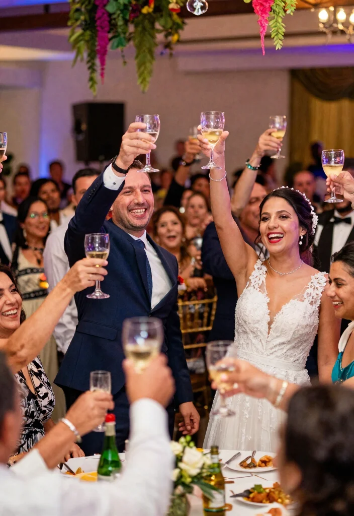 22 Detailed Wedding Photography Poses That Showcase Your Story (You’ll Be Amazed by #8!) - 18. The Celebratory Toast 1