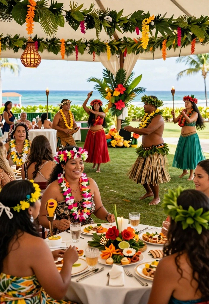 22 Tropical Destination Wedding Ideas That'll Make You Feel Like You're in Paradise! - 10. Hawaiian Luau Theme 1
