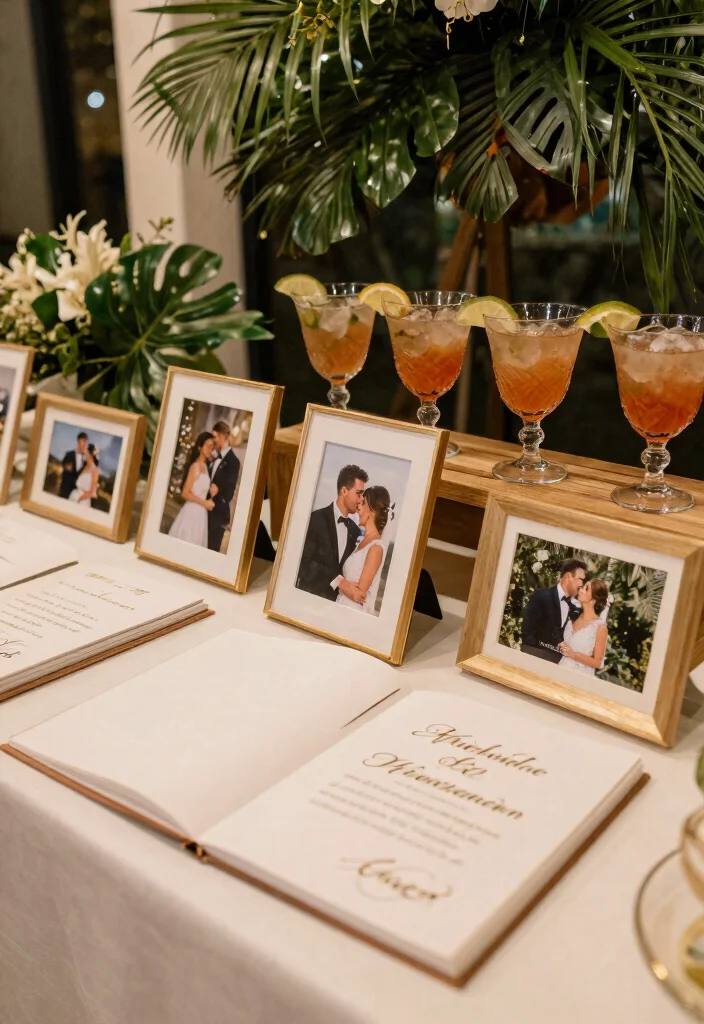 22 Tropical Destination Wedding Ideas That'll Make You Feel Like You're in Paradise! - 13. Personalized Wedding Decor 1