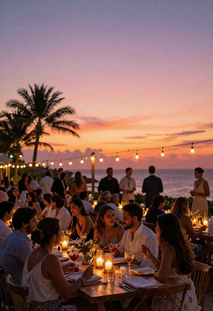 22 Tropical Destination Wedding Ideas That'll Make You Feel Like You're in Paradise! - 5. Sunset Reception 1