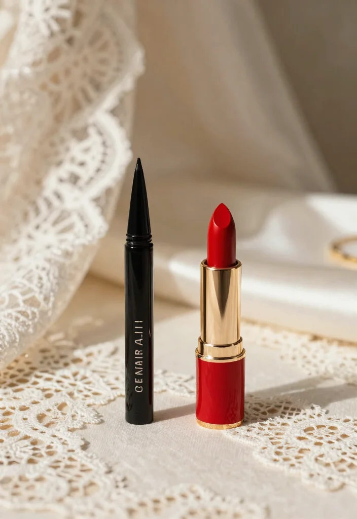 25 Gorgeous Bridal Makeup Ideas That Capture the Essence of Love (Wait Until You See #8!) - 1. Timeless Classic: Red Lips and Winged Eyeliner 1