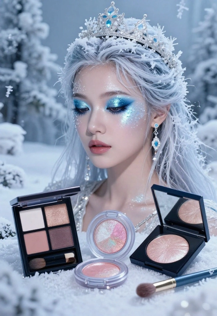 25 Gorgeous Bridal Makeup Ideas That Capture the Essence of Love (Wait Until You See #8!) - 18. Ice Queen: Cool Tones and Shimmer 1