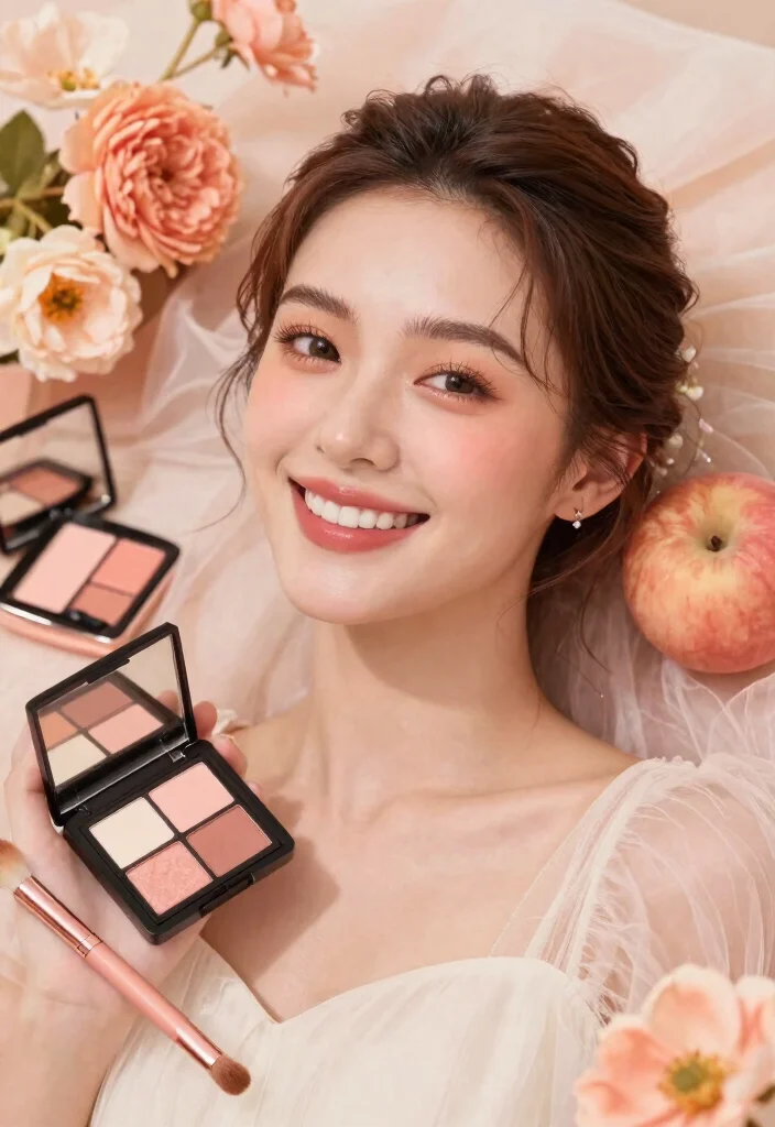 25 Gorgeous Bridal Makeup Ideas That Capture the Essence of Love (Wait Until You See #8!) - 23. Sweet Peach: A Fresh and Fruity Look 1