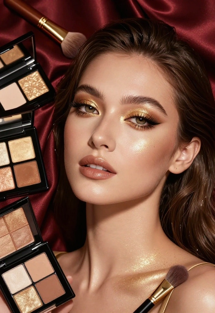 25 Gorgeous Bridal Makeup Ideas That Capture the Essence of Love (Wait Until You See #8!) - 25. Glimmering Gold: Luxurious Touch 1