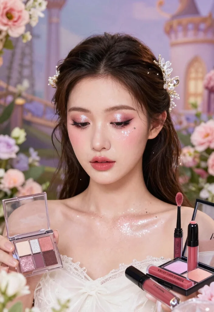 25 Gorgeous Bridal Makeup Ideas That Capture the Essence of Love (Wait Until You See #8!) - 7. Whimsical Fairytale: Glitter and Sparkle 1
