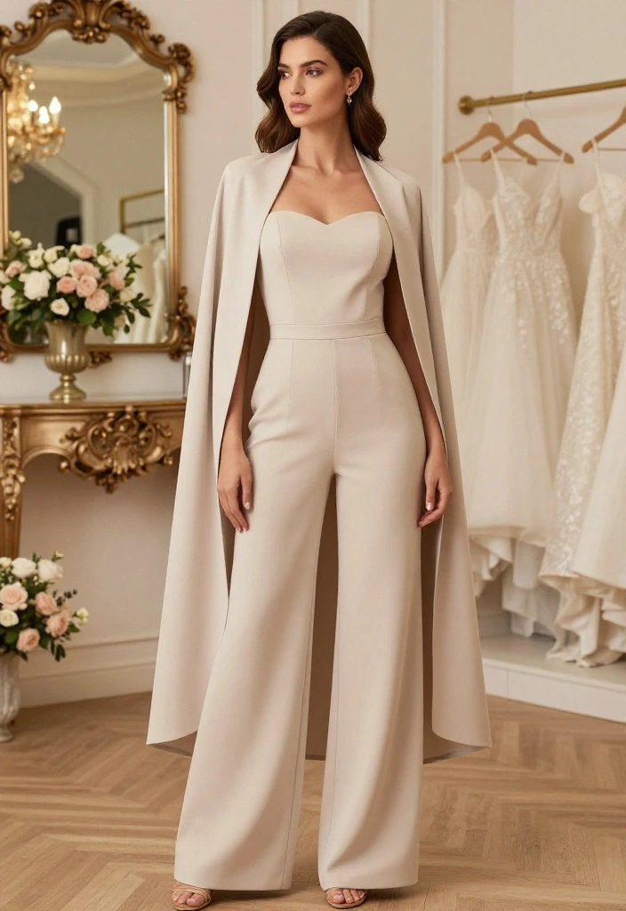 Explore 2024's Wedding Dress Trends: Modern Cuts and Timeless Elegance Await! - 1. Sleek Jumpsuits: A Chic Alternative 1