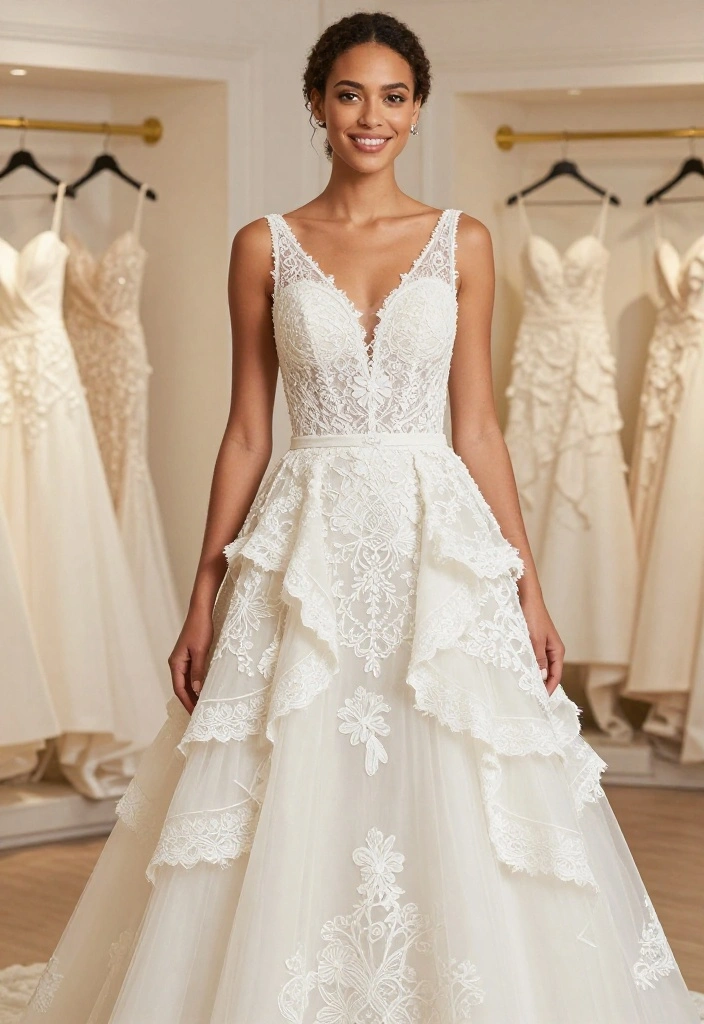 Explore 2024's Wedding Dress Trends: Modern Cuts and Timeless Elegance Await! - 3. Bold Textures: Elevating Simplicity 1