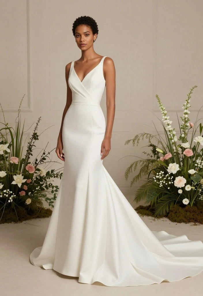 Explore 2024's Wedding Dress Trends: Modern Cuts and Timeless Elegance Await! - 6. Minimalist Chic: The Art of Simplicity 1